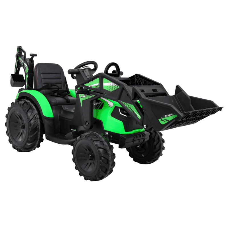 pojazd traktor z przyczepa 720 t zielony