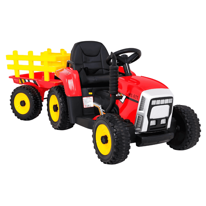 pojazd traktor z przyczepa blow czerwony
