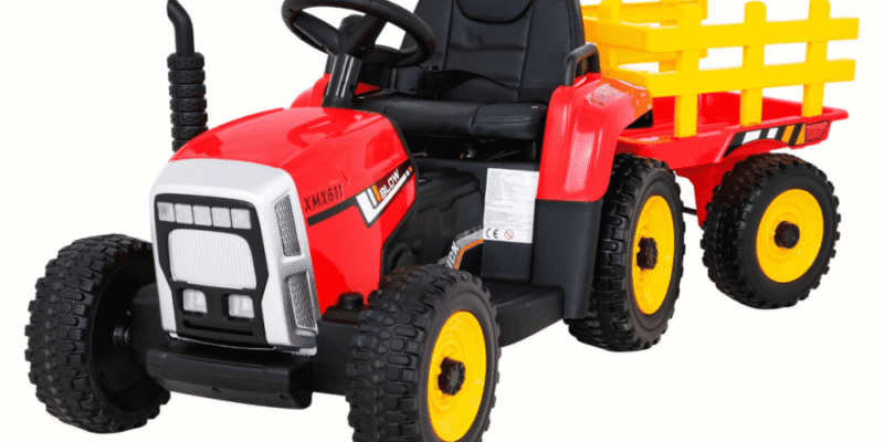 pojazd traktor z przyczepa blow czerwony - zdjecie produktu 1