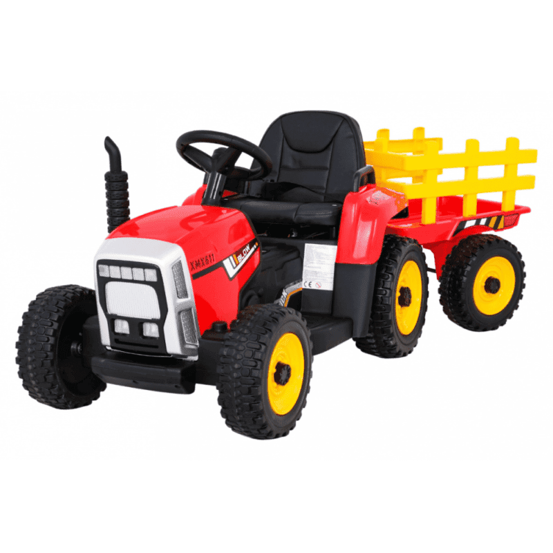 pojazd traktor z przyczepa blow czerwony - zdjecie produktu 1
