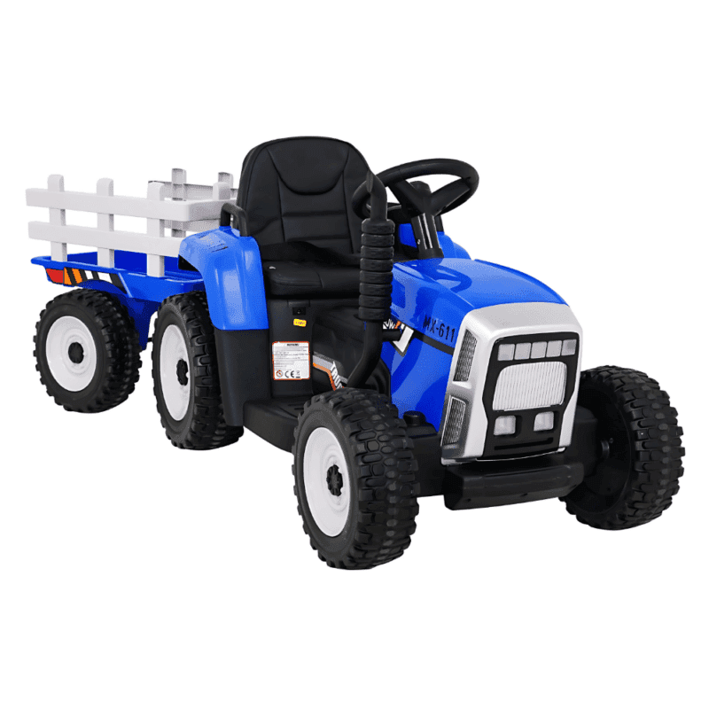 pojazd traktor z przyczepa blow niebieski