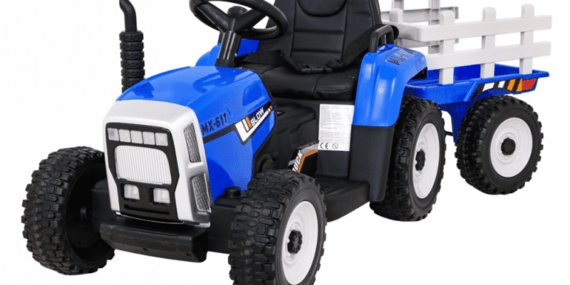 pojazd traktor z przyczepa blow niebieski - zdjecie produktu 1