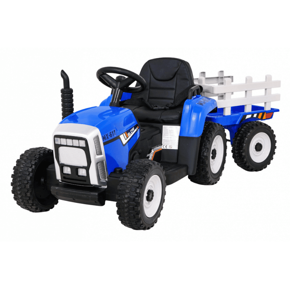 pojazd traktor z przyczepa blow niebieski - zdjecie produktu 1