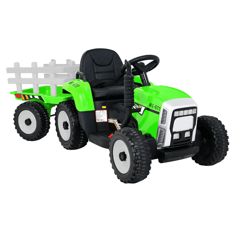 pojazd traktor z przyczepa blow zielony