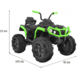 Quad ATV 2.4GHz na akumulator dla dzieci Czarno-zielony + Pilot + Koła EVA + Radio MP3 + Wolny Start - obrazek 10