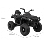 Quad ATV Air na akumulator dla dzieci Czarny + Koła pompowane + Radio MP3 + Wolny Start - obrazek 10