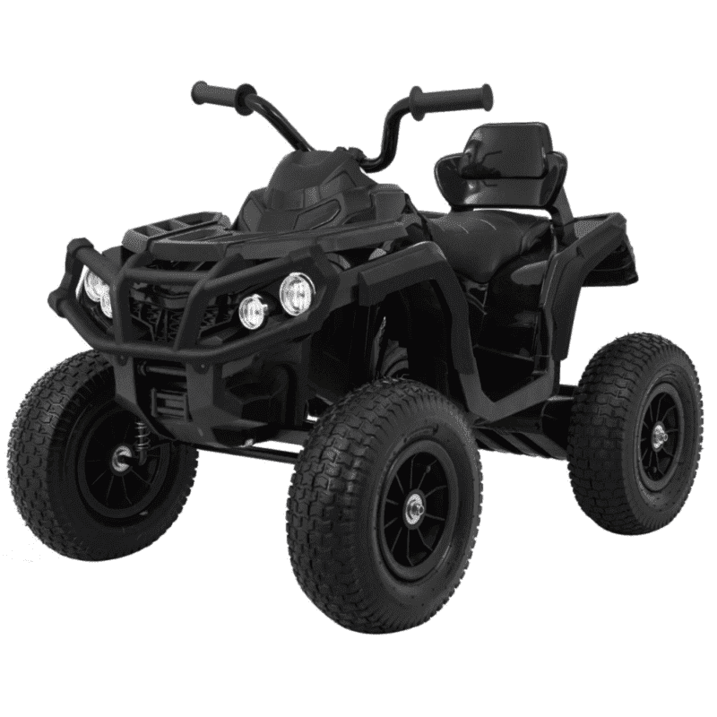 quad atv air na akumulator dla dzieci czarny kola pompowane radio mp3 wolny start - zdjecie produktu 1
