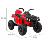 Quad ATV Air na akumulator dla dzieci Czerwony+ Koła pompowane + Radio MP3 + Wolny Start - obrazek 10