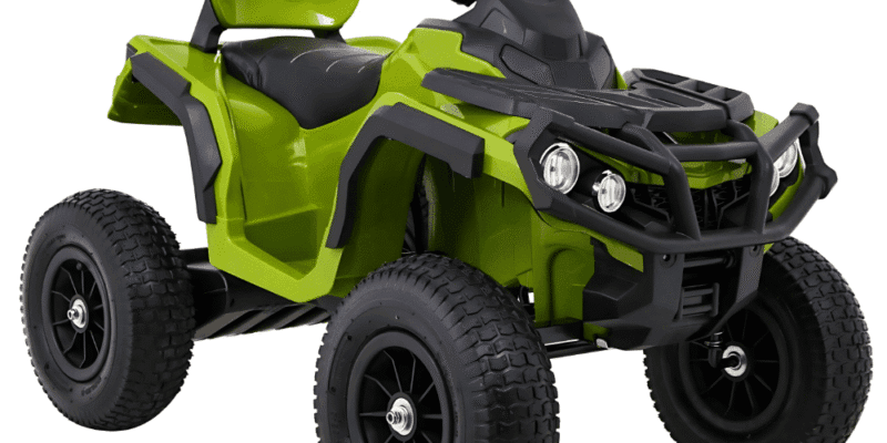 quad atv air na akumulator dla dzieci zielony kola pompowane radio mp3 wolny start