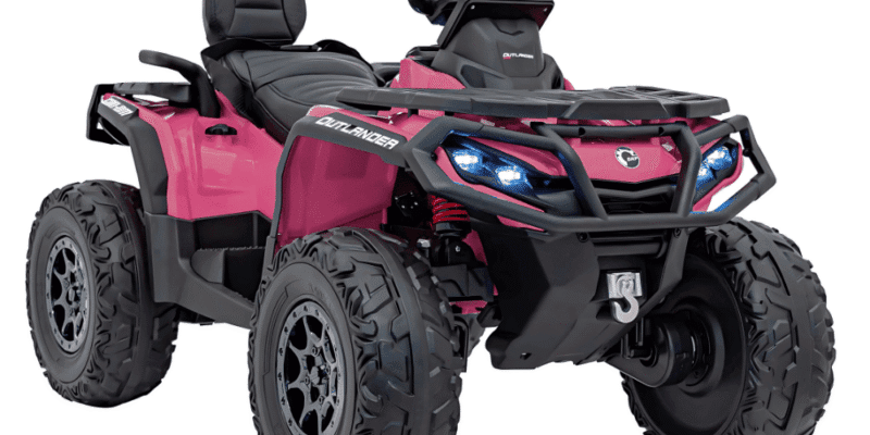 quad can am outlander atv rozowy