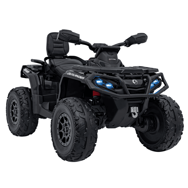 quad can am outlander atv z pilotem czarny