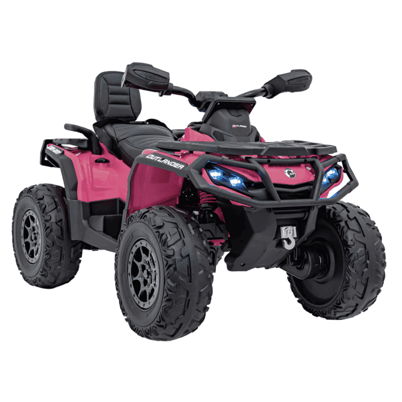 quad can am outlander atv z pilotem rozowy