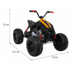 Quad Lucky Seven na akumulator Czarny + Koła EVA + Wolny Start + LED + MP3 USB - obrazek 10