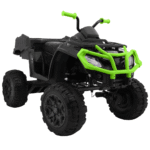 Quad XL ATV 2,4GHz na akumulator dla dzieci Czarno-Zielony + Pilot + Napęd 4x4 + Bagażnik + Wolny Start + EVA + Audio LED