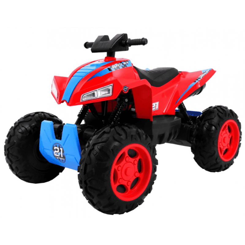 quad na akumulator sport run dla dzieci czerwony naped 4x4 led radio mp3 - zdjecie produktu 1