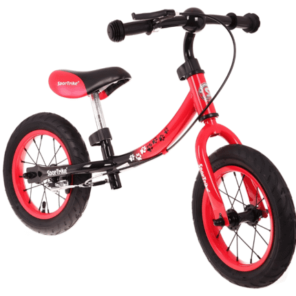 Rowerek biegowy dla dzieci Boomerang SporTrike Czerwony Nauki jazdy + Zmienny układ ramy