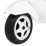Skuter Vespa elektryczny dla dzieci Biały + Kółka pomocnicze + Audio + Ekoskóra + EVA + Wolny Start - obrazek 10