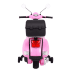 Skuter Vespa elektryczny dla dzieci Różowy + Kółka pomocnicze + Audio + Ekoskóra + EVA + Wolny Start - obrazek 6