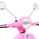 Skuter Vespa elektryczny dla dzieci Różowy + Kółka pomocnicze + Audio + Ekoskóra + EVA + Wolny Start - obrazek 8