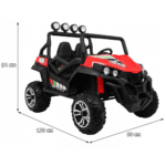 Terenowe Grand Buggy Lift dla dzieci Czerwony + Napęd 4x4 + Pilot + Bagażnik + Radio MP3 + LED - obrazek 12