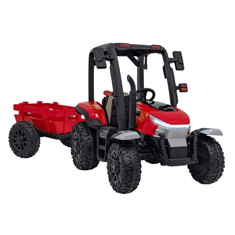 traktor blast z przyczepka czerwony