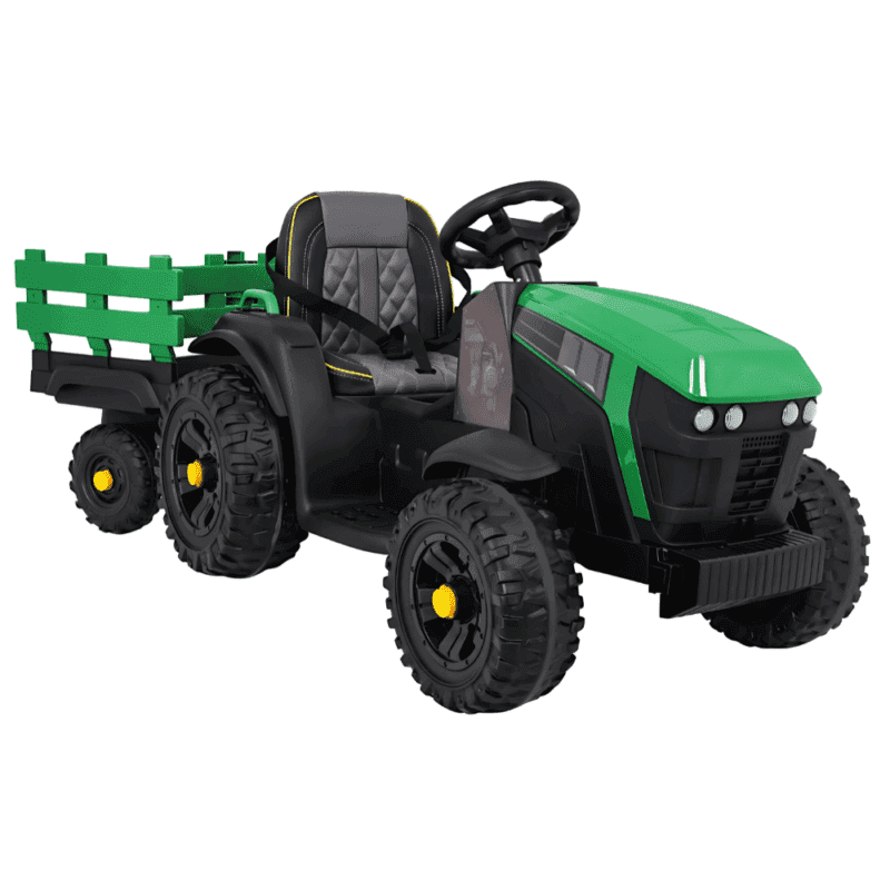 traktor titanium z przyczepa zielony