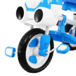 3-kołowy Rowerek dla dzieci Panda Niebieski + Dźwięki + Daszek + Barierka + Podnóżek + Rączka + Schowek - obrazek 6