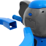 3-kołowy Rowerek dla dzieci Słonik Niebieski + Dźwięki + Daszek + Barierka + Podnóżek + Rączka + Schowek - obrazek 8