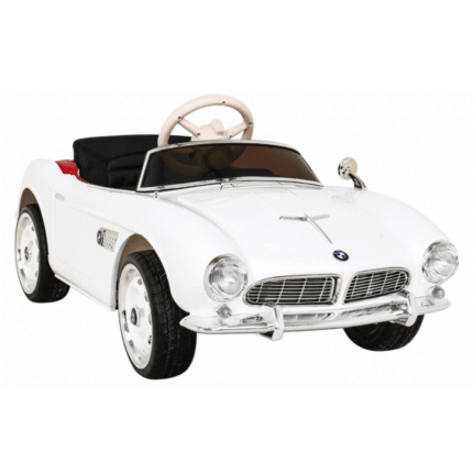 Autko BMW 507 Retro elektryczne dla dzieci Biały + Audio LED + Pilot + Ekoskóra + EVA + Wolny Start