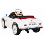Autko BMW 507 Retro elektryczne dla dzieci Biały + Audio LED + Pilot + Ekoskóra + EVA + Wolny Start - obrazek 3