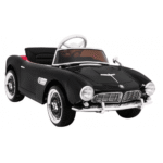 Autko BMW 507 Retro elektryczne dla dzieci Czarny + Audio LED + Pilot + Ekoskóra + EVA + Wolny Start