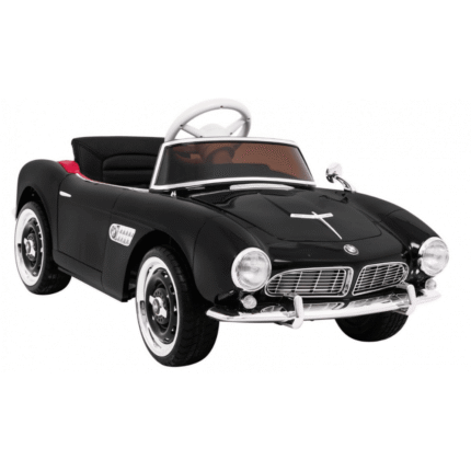 Autko BMW 507 Retro elektryczne dla dzieci Czarny + Audio LED + Pilot + Ekoskóra + EVA + Wolny Start