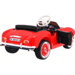 Autko BMW 507 Retro elektryczne dla dzieci Czerwony + Audio LED + Pilot + Ekoskóra + EVA + Wolny Start - obrazek 4