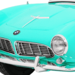 Autko BMW 507 Retro elektryczne dla dzieci Zielony + Audio LED + Pilot + Ekoskóra + EVA + Wolny Start - obrazek 10