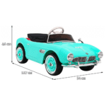 Autko BMW 507 Retro elektryczne dla dzieci Zielony + Audio LED + Pilot + Ekoskóra + EVA + Wolny Start - obrazek 12