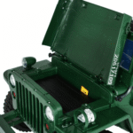 Autko Wojskowe Retro dla 3 dzieci Zielony + Napęd 4x4 + Schowki + EVA + Wolny Start + MP3 LED - obrazek 10