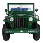 Autko Wojskowe Retro dla 3 dzieci Zielony + Napęd 4x4 + Schowki + EVA + Wolny Start + MP3 LED - obrazek 5