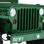 Autko Wojskowe Retro dla 3 dzieci Zielony + Napęd 4x4 + Schowki + EVA + Wolny Start + MP3 LED - obrazek 9