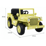 Autko Wojskowe Retro dla dzieci Beżowy + Napęd 4x4 + Pilot + 2 Bagażniki + Wolny Start + MP3 LED - obrazek 12