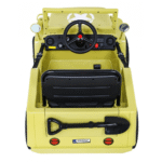 Autko Wojskowe Retro dla dzieci Beżowy + Napęd 4x4 + Pilot + 2 Bagażniki + Wolny Start + MP3 LED - obrazek 7