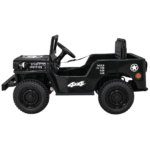Autko Wojskowe Retro dla dzieci Czarny + Napęd 4x4 + Pilot + 2 Bagażniki + Wolny Start + MP3 LED - obrazek 8