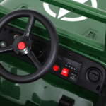 Autko Wojskowe Retro dla dzieci Zielony + Napęd 4x4 + Pilot + 2 Bagażniki + Wolny Start + MP3 LED - obrazek 10