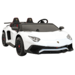 Auto Lamborghini Aventador SV na akumulator dla 2 dzieci Biały + Pilot 2,4 GHz + Pianka EVA + Audio LED