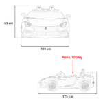 Auto Lamborghini Aventador SV na akumulator dla 2 dzieci Biały + Pilot 2,4 GHz + Pianka EVA + Audio LED - obrazek 14