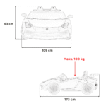 Auto Lamborghini Aventador SV na akumulator dla 2 dzieci Niebieski + Pilot 2,4 GHz + Pianka EVA + Audio LED - obrazek 14