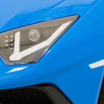 Auto Lamborghini Aventador SV na akumulator dla 2 dzieci Niebieski + Pilot 2,4 GHz + Pianka EVA + Audio LED - obrazek 8