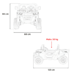 auto pick up speed 900 dla dzieci bialy naped 4x4 ruchomy kiper bagaznik pilot lopatka audio led - zdjecie produktu 13
