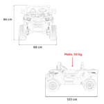 auto pick up speed 900 dla dzieci czerwony naped 4x4 ruchomy kiper bagaznik pilot lopatka audio led - zdjecie produktu 11