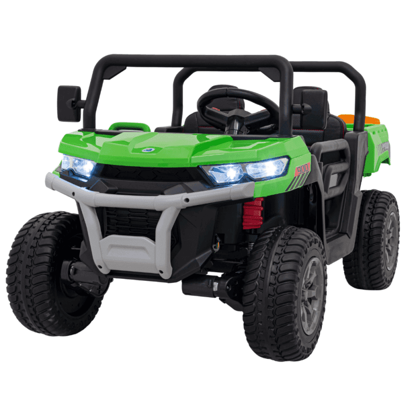 auto pick up speed 900 dla dzieci zielony naped 4x4 ruchomy kiper bagaznik pilot lopatka audio led - zdjecie produktu 1