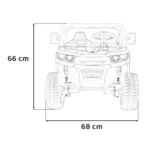 Auto Terenowe Full Time 4WD dla dzieci Biały + Napęd 4x4 + Pilot + Audio LED + Schowek - obrazek 12